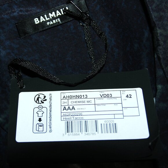 BNWT SS23 BALMAIN BAROQUE MOTIF SHIRT 42 - Picture 8 of 14